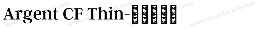 Argent CF Thin字体转换